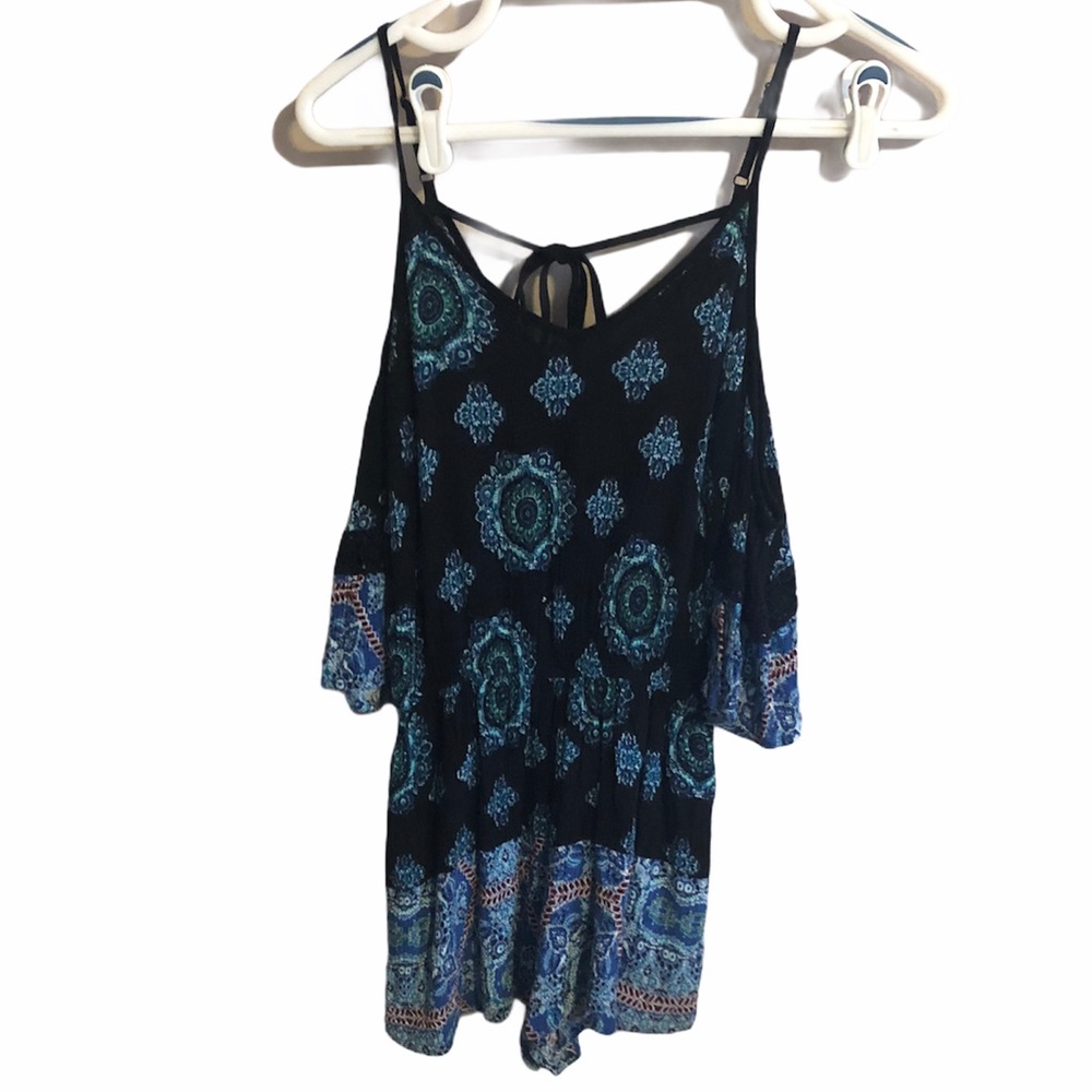 Black and Blue Romper